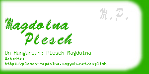 magdolna plesch business card